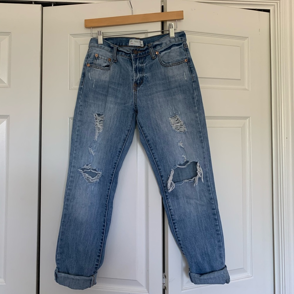 Piper & Scoot Boyfriend Destroyed Denim